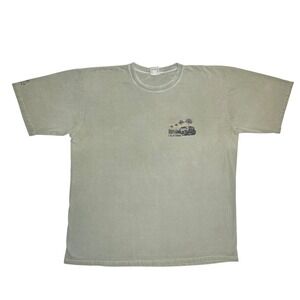 Crazy Shirts California Hot Rod Palm Tree Graphic T Shirt‎ Mens XL Olive Green